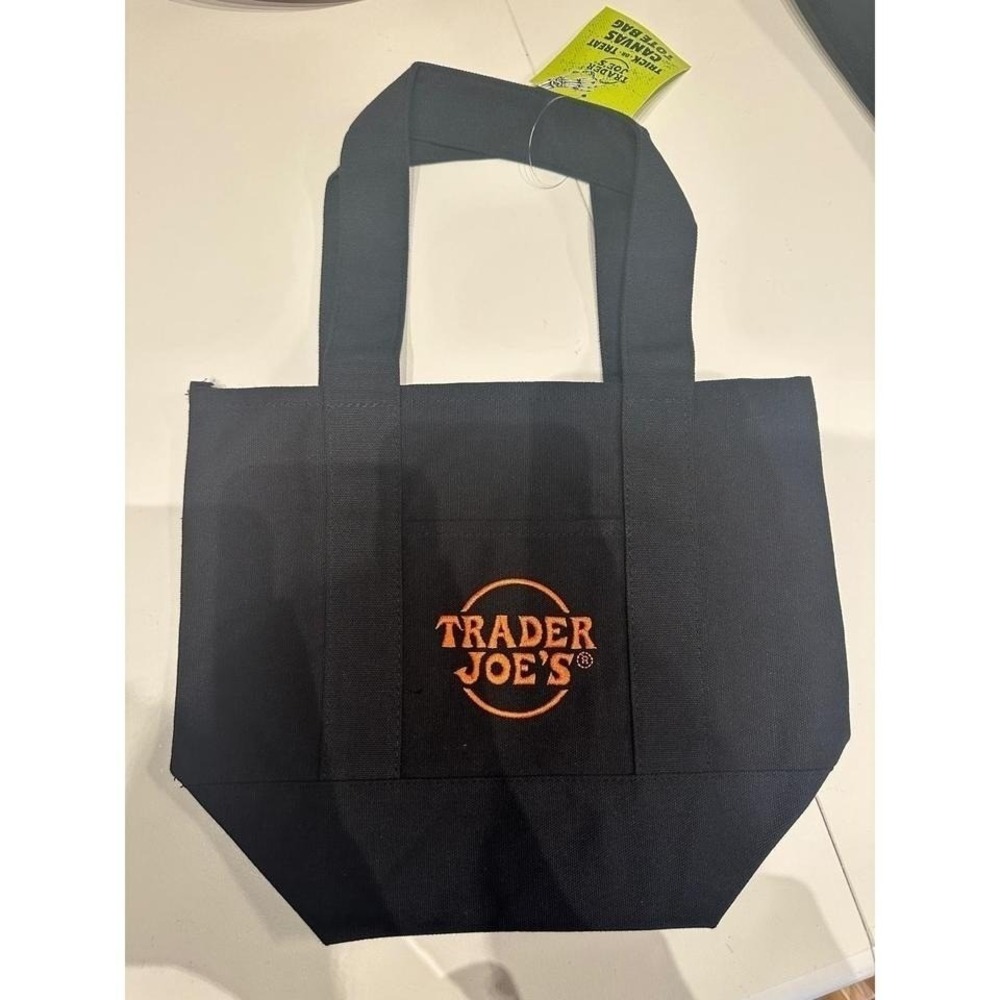 Limited Edition Trader Joe's Black Canvas Tote Bag  Bag New